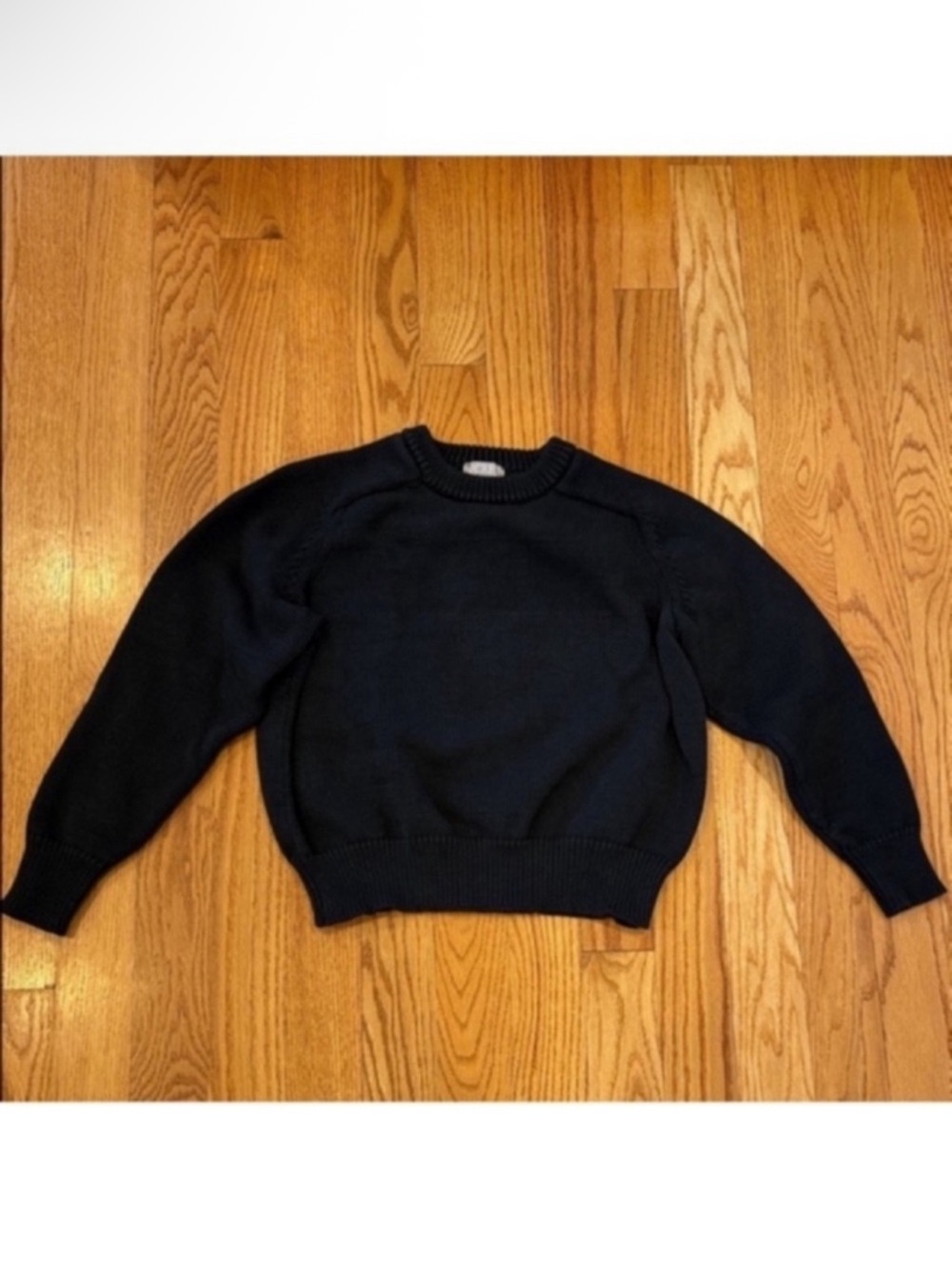 Like New J. Crew Crewneck Sweater- Black, Size Large